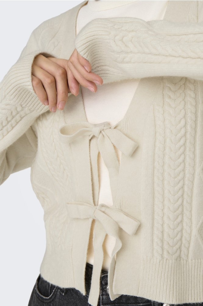 ONLFIA LS STRING CARDIGAN KNT NCA 15322412 Whitecap Gray